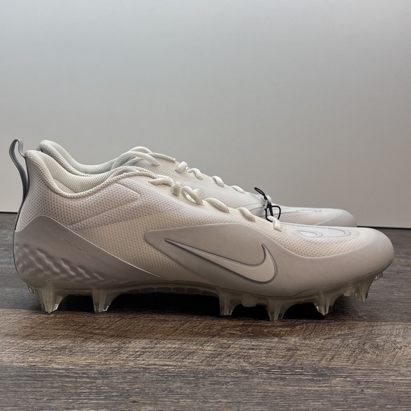 Nike Alpha Huarache 8 Pro LAX Lacrosse Cleats White CW4439-110 Men's Size 13 NEW - Picture 1 of 12